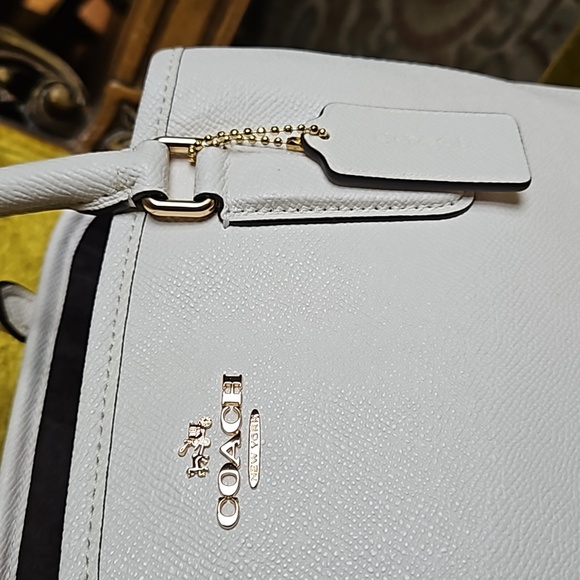 Coach Christie Carryall White Leather Satchel - Picture 5 of 13